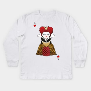 Kokeshi card Queen of Hearts Kids Long Sleeve T-Shirt